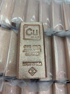 1 Kilo Copper Ingot – .9999 Fine Cu Element Trapezoid Bar – Copper Bullion