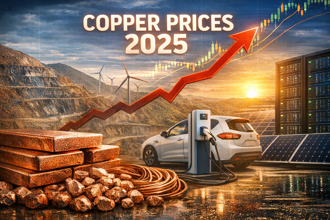 Global copper prices reach record highs in 2025  Copper demand growth driven by EVs, AI, and energy transition  Copper supply shortage impacts global markets