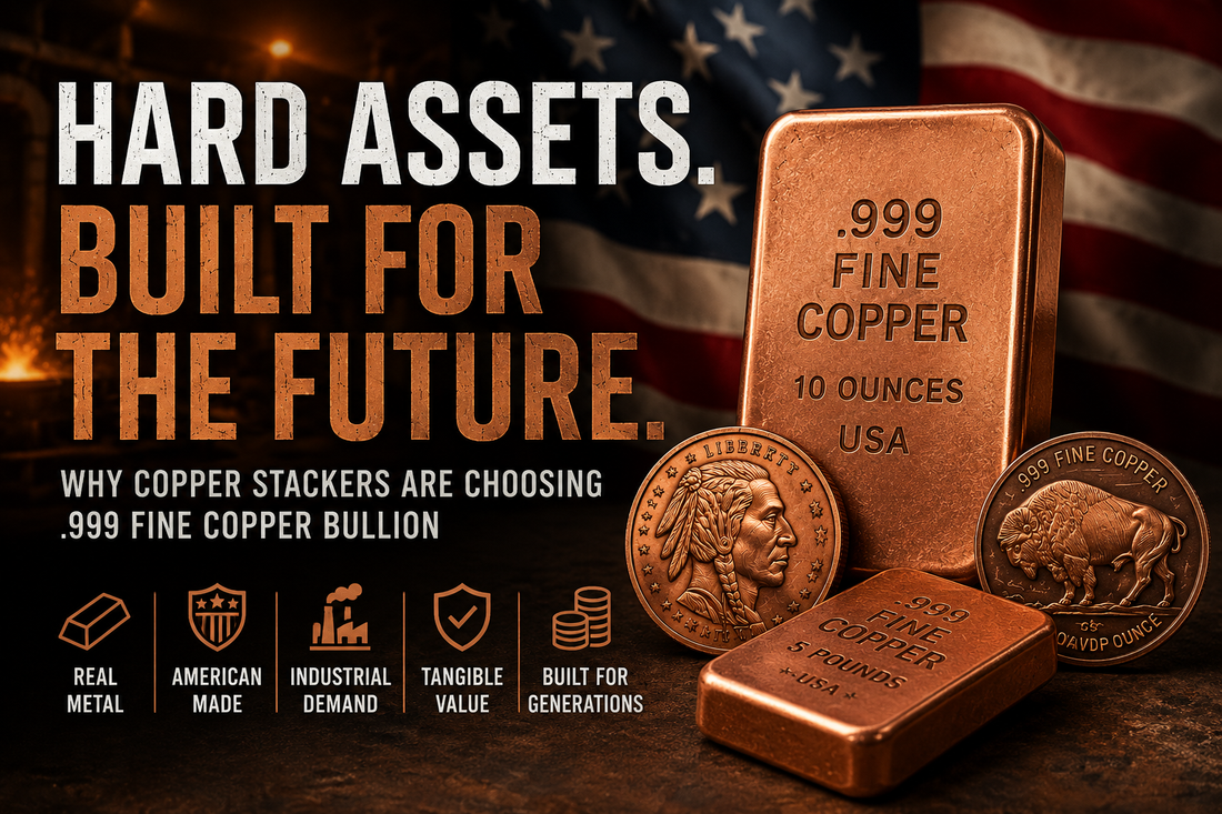 copper bullion round, buy copper rounds, copper stacking, copper investment, copper collector, made in USA copper rounds