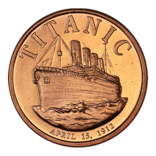Titanic 1 oz copper round