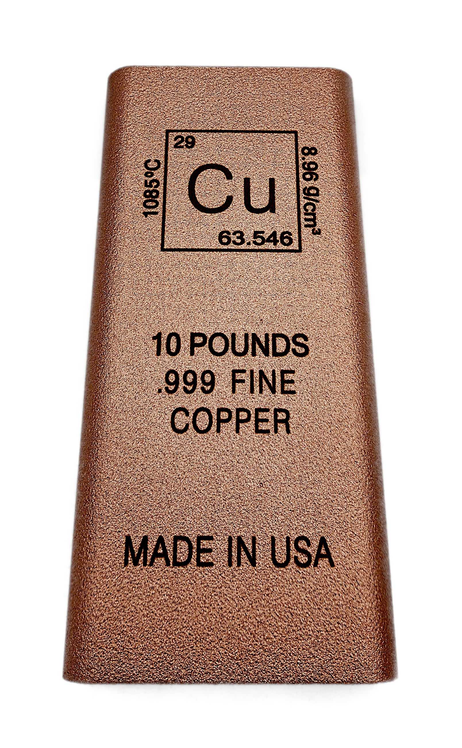 Cu Element Design 10 Pound Copper Bullion Bar by Liberty Copper