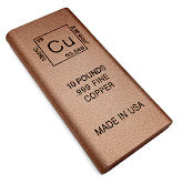 Cu Element Design 10 Pound Copper Bullion Bar by Liberty Copper