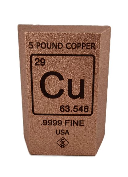 5-pound Trapezoid Copper Bar .999 Fine Bullion Ingot – Chalcolithic Metals