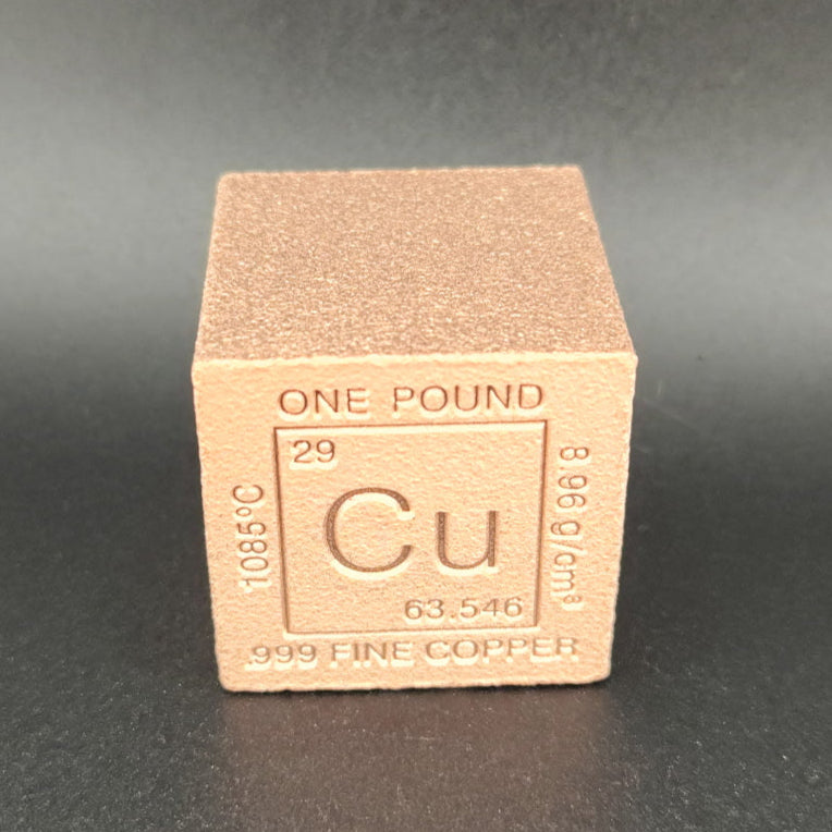 Copper Element Cube, 1 Pound .999 Pure
