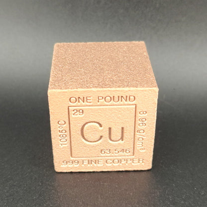 Copper Element Cube, 1 Pound .999 Pure