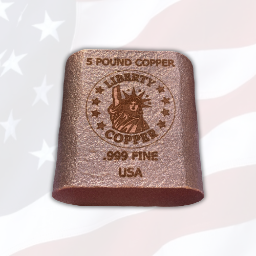 5 POUND .999 FINE COPPER BAR - LIBERTY COPPER DESIGN by Liberty Copper