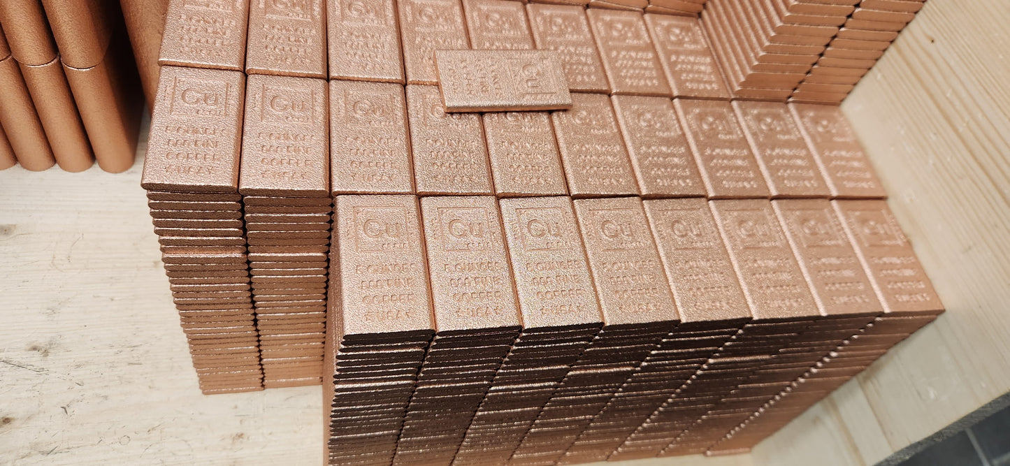 Five Ounce .999 Fine Copper Bullion Bar - Elemental Stamped