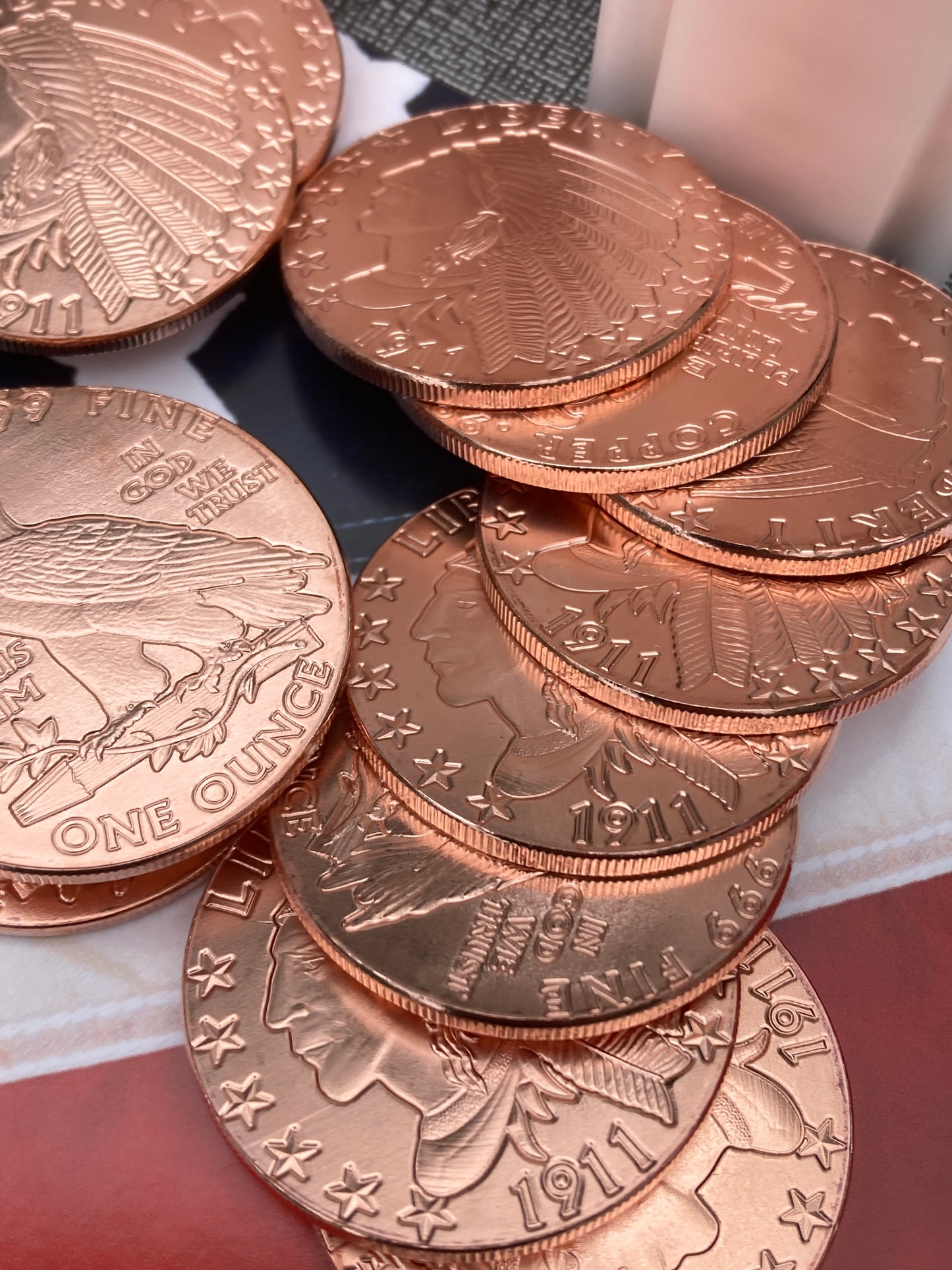 500 x 1 oz .999 Fine Copper Rounds – Bulk Box of Assorted Copper Bullion Rounds