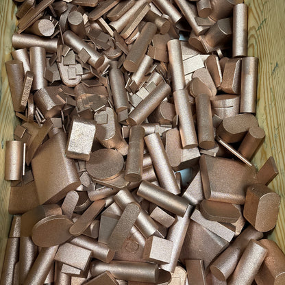 50 lb copper bullion bars, bulk copper lot, .999 fine copper bars, buy bulk copper, copper bullion USA, copper stacking, copper investment, production copper bars, raw copper bars, made in USA copper