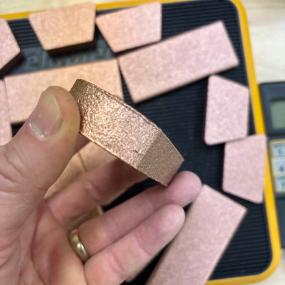 50 lb copper bullion bars, bulk copper lot, .999 fine copper bars, buy bulk copper, copper bullion USA, copper stacking, copper investment, production copper bars, raw copper bars, made in USA copper
