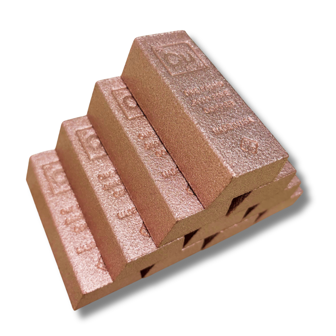 1 lb .9999 fine copper trapezoid bar by Liberty Copper
