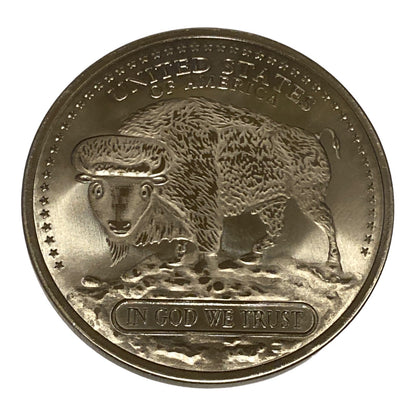 Indian Head with Buffalo - 1 Oz Titanium Round Reverse by Liberty Copper