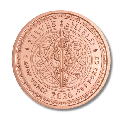 Freedom Girl, Silver Shield, Copper Round, Peace Dollar Design, .999 Fine Copper, Liberty, Copper Bullion, Silver Shield Collection, Modern Liberty, Copper Stacker, Collectible Copper, USA Made, Copper Round 2026, Copper Collector, Copper Bullion Round