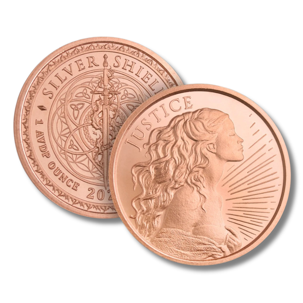 2026 Silver Shield Justice Copper Round | 1 oz .999 Fine Copper ...
