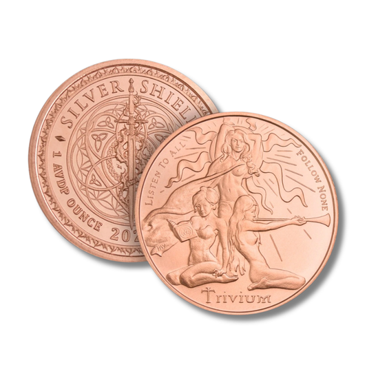 2026 Trivium Girls
Trivium Girls copper round
Silver Shield copper round
1 oz copper round
.999 fine copper
copper bullion round
Silver Shield collection
copper collector
copper stacking
philosophy coin
grammar logic rhetoric
buy copper rounds
copper bullion USA
collectible copper rounds
Liberty Copper