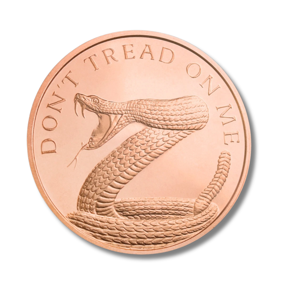 dont tread on me copper round
1 oz copper round
silver shield copper round
.999 fine copper
copper bullion round
rattlesnake copper round
copper collector
copper stacking
patriotic copper round
buy copper rounds
made in USA copper
copper bullion collectible
liberty copper
gadsden copper round
copper investment collectible