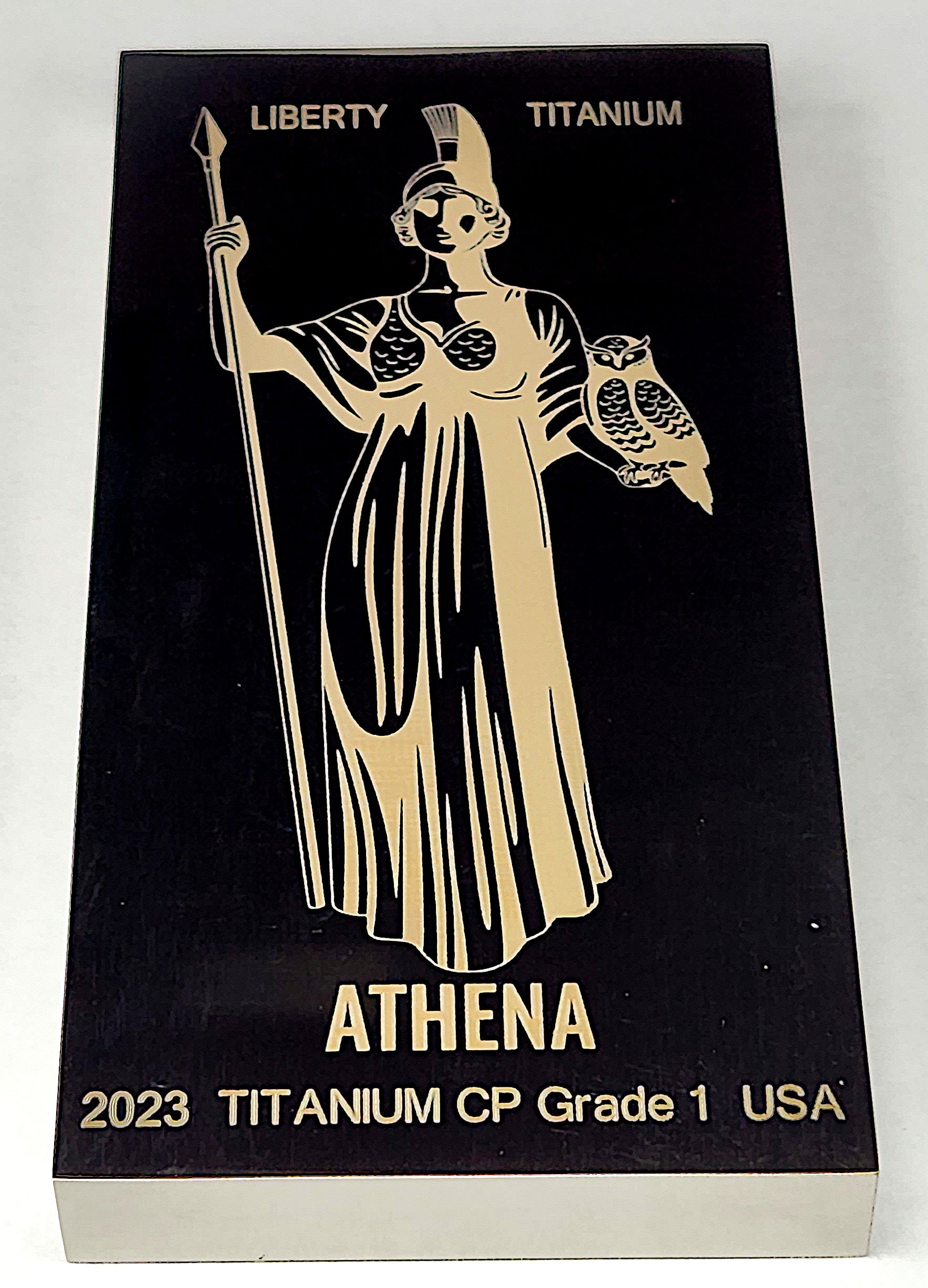 Athena 1 Pound Titanium bar - Greek Gods by Liberty Copper
