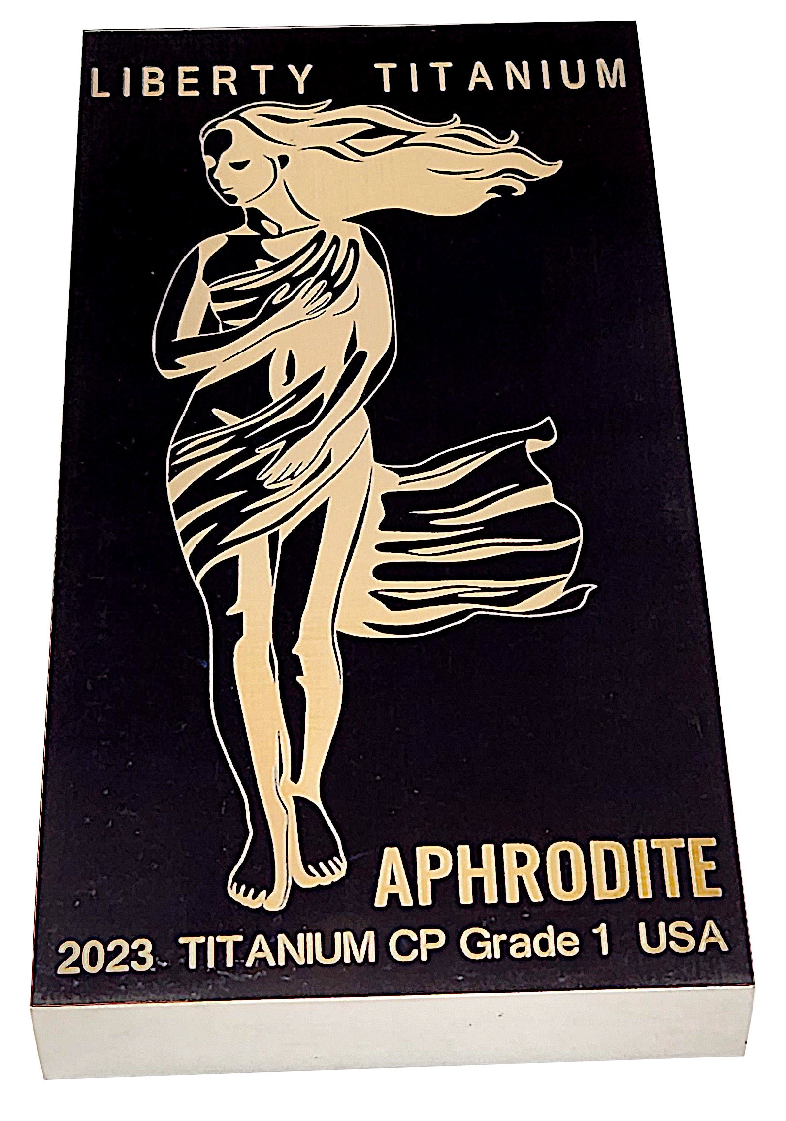 Aphrodite 1 Pound Titanium Art Bar | Greek Gods Bullion Bar by Liberty Copper