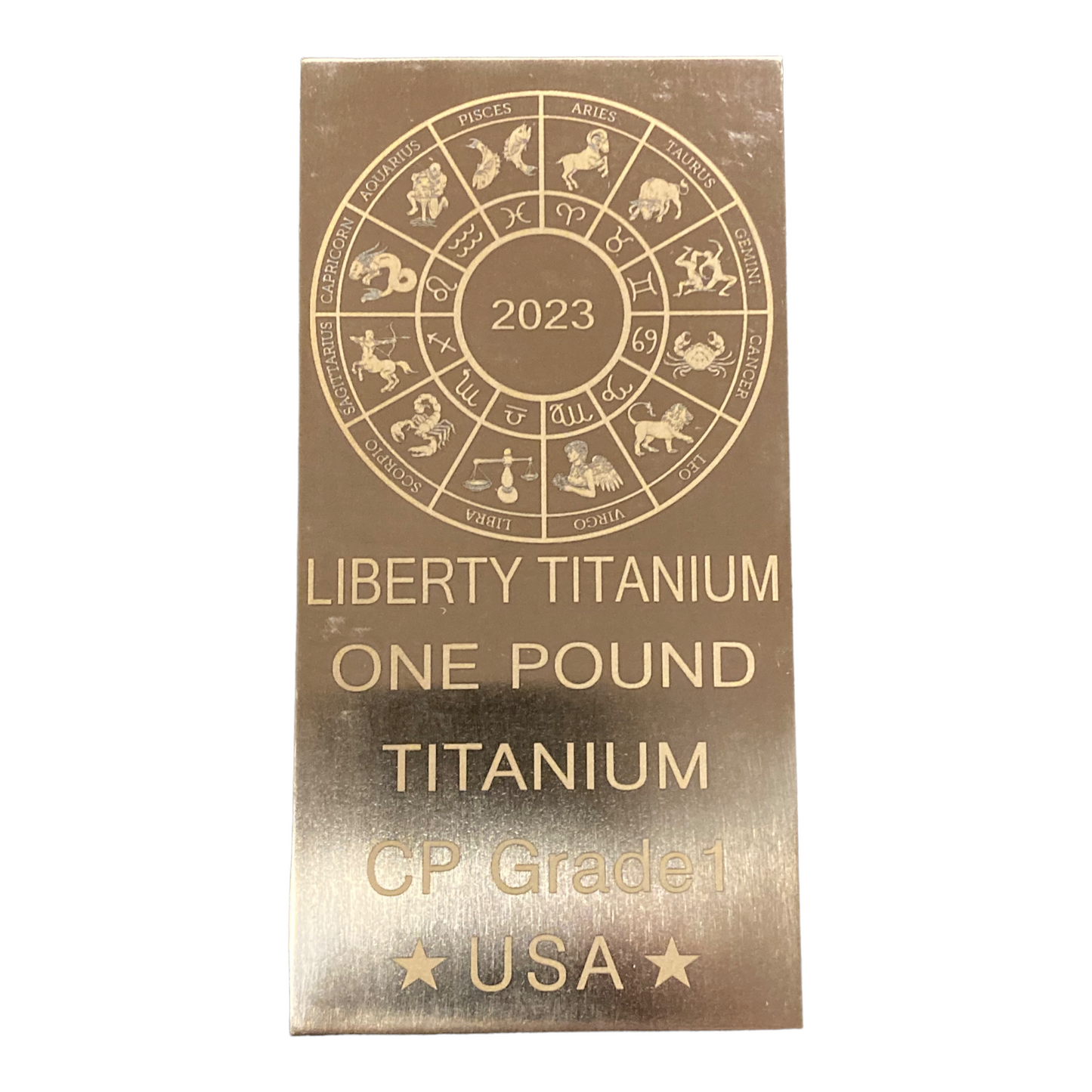 Zodiac 1 Pound Titanium Art Bar | Liberty Titanium