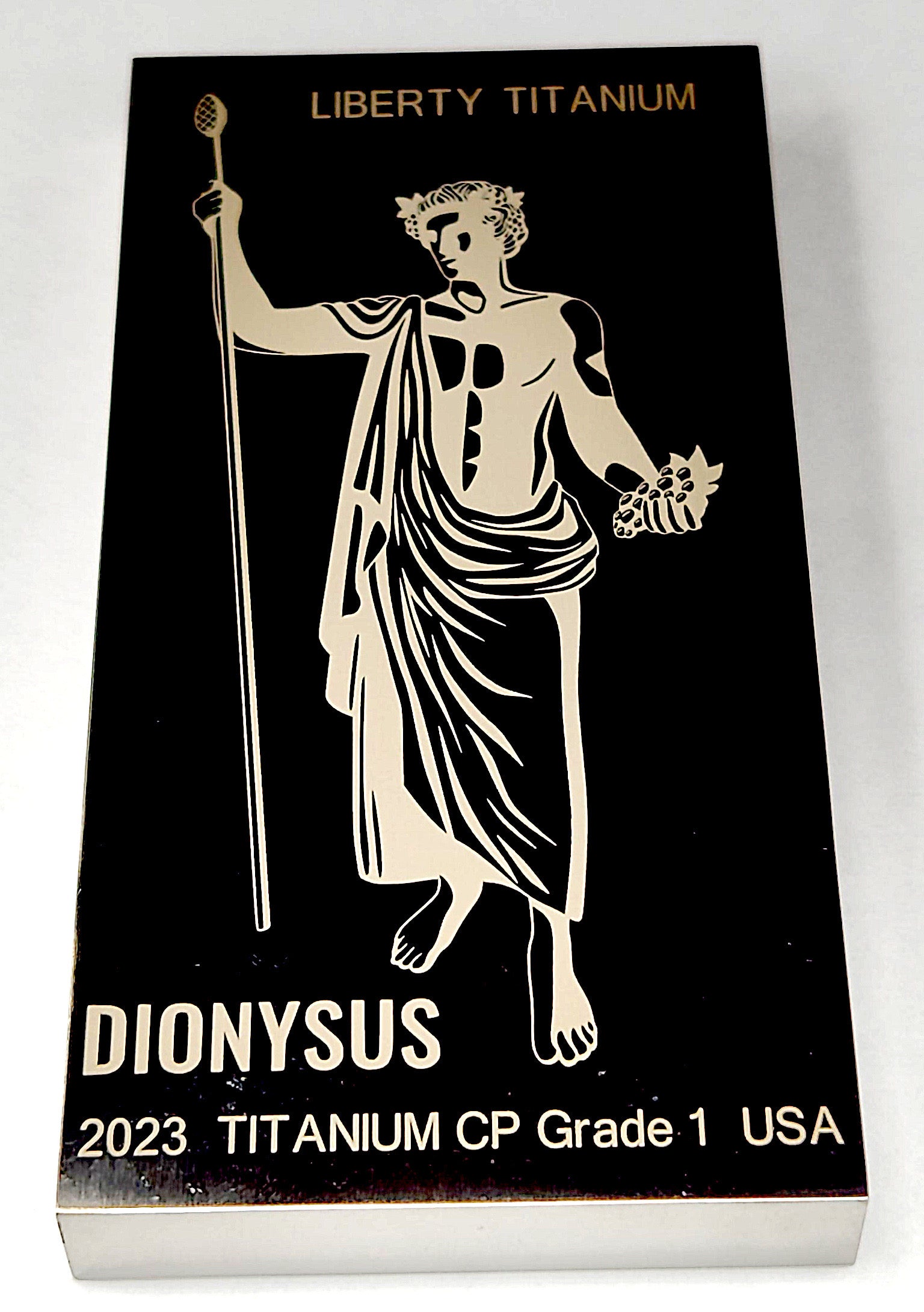 Dionysus 1 lb. Titanium Bullion Bar by Liberty Copper