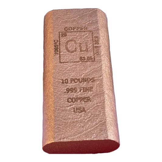 Cu Element Design 10 Pound Copper Bullion Bar by Liberty Copper
