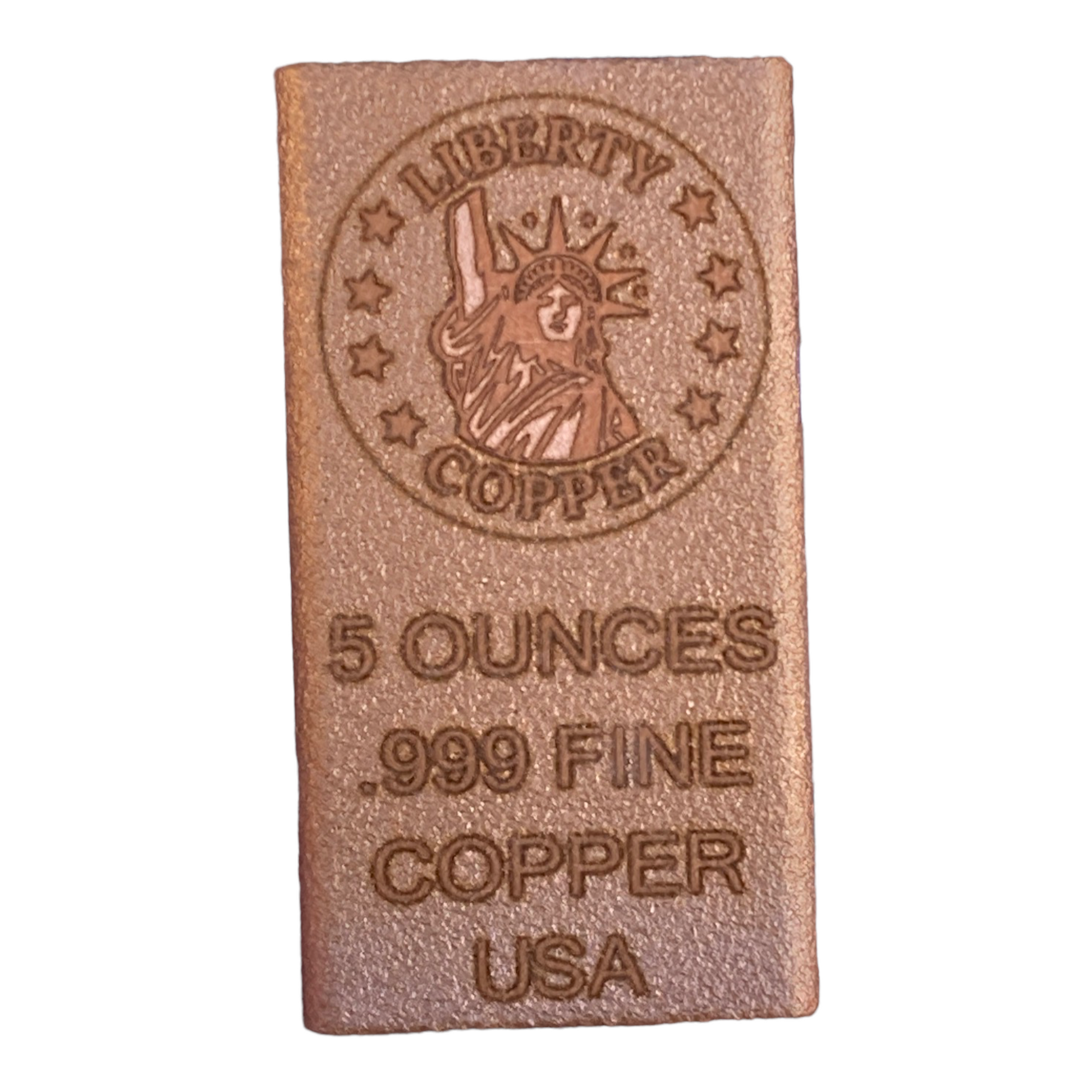 Liberty Copper Design 5 oz Copper Bullion Bar by Liberty Copper
