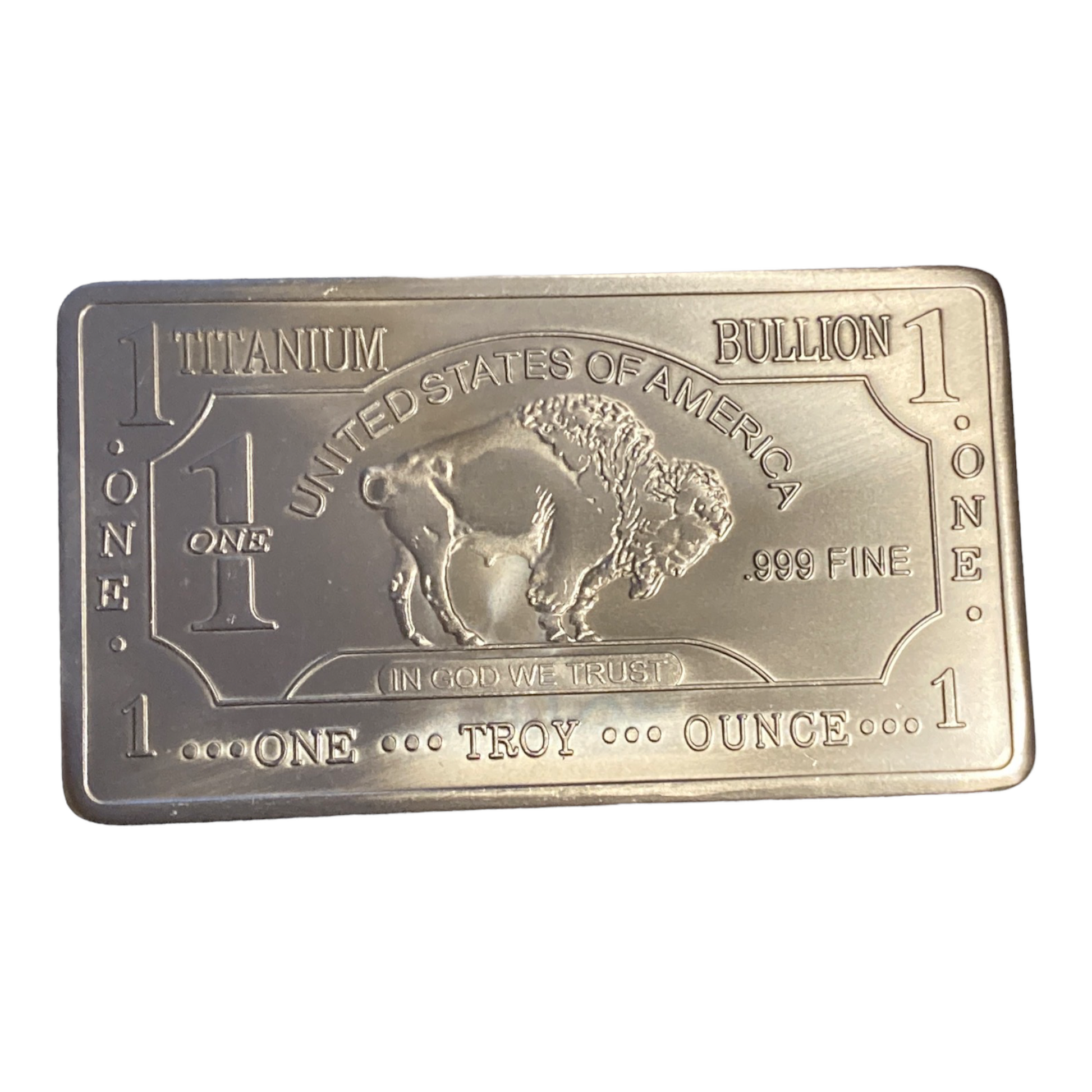Buffalo 1 oz Titanium Bar by Liberty Copper