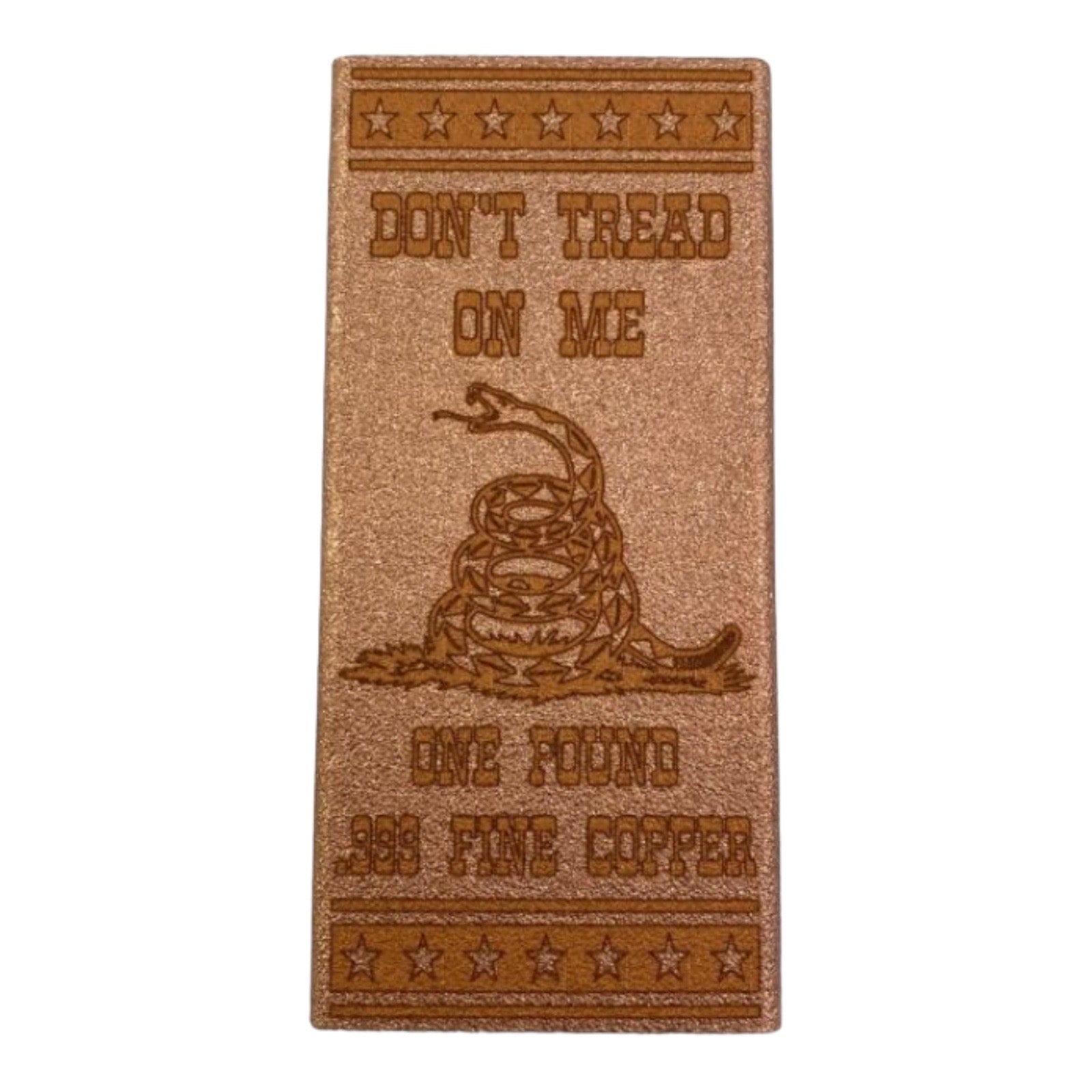 Don't Tread on Me one pound copper bullion bar by Liberty Copper